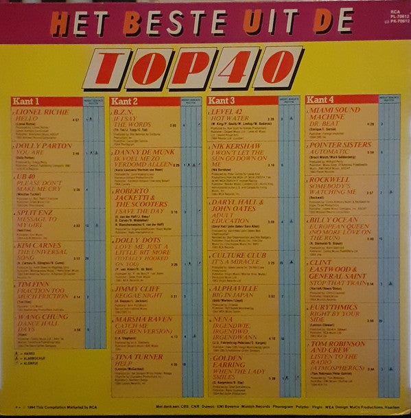 Various : Het Beste Uit De Top 40 Van Het Jaar '84 (2xLP, Comp)