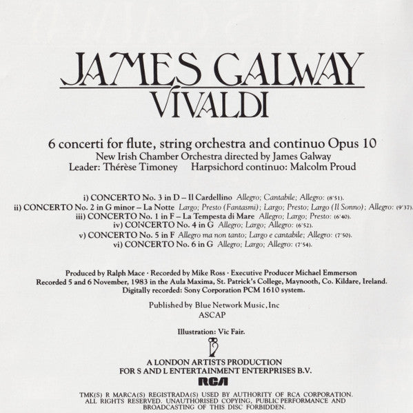 James Galway, Antonio Vivaldi : 6 Concerti Opus 10 (CD, Album)