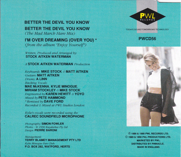 Kylie Minogue : Better The Devil You Know (CD, Single)
