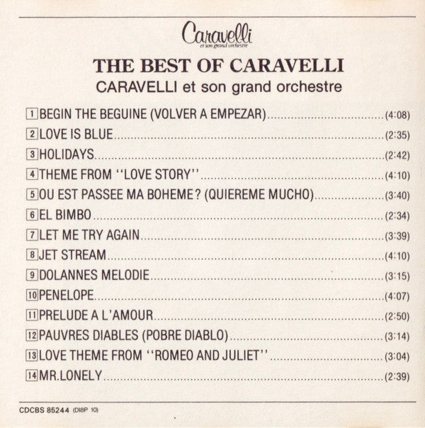Caravelli & His Orchestra : The Best Of Caravelli (CD, Comp, RP)