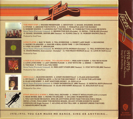 Faces (3) : 1970-1975: You Can Make Me Dance, Sing Or Anything... (CD, Album, RE, RM + CD, Album, RE, RM + CD, Album,)