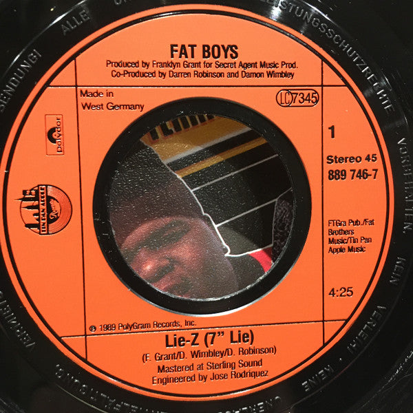 Fat Boys : Lie-Z (7")