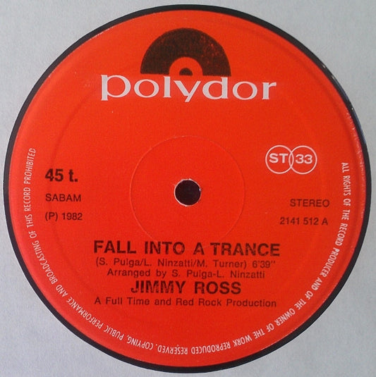 Jimmy Ross : Fall Into A Trance (12")