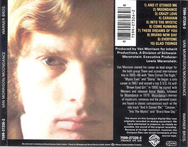 Van Morrison : Moondance (CD, Album, RE, RP)