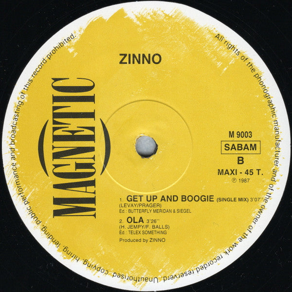 Zinno : Get Up And Boogie (12", Maxi)