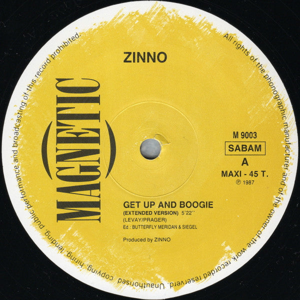 Zinno : Get Up And Boogie (12", Maxi)
