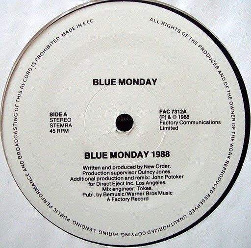 New Order : Blue Monday 1988 (12")