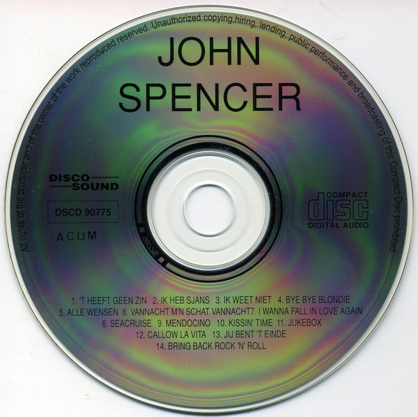 John Spencer : Zijn Grootste Successen (CD, Comp)