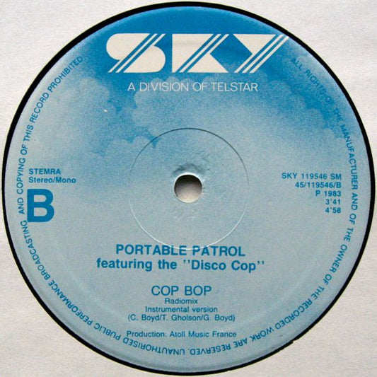 Portable Patrol Featuring The Disco Cop : Cop Bop (12", Maxi)