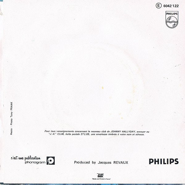 Johnny Hallyday : Requiem Pour Un Fou (7", Single)