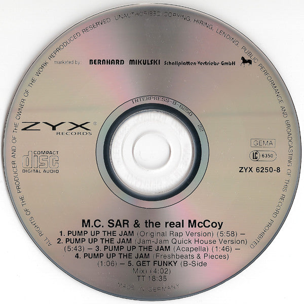 Real McCoy : Pump Up The Jam - Rap (CD, Maxi, Car)
