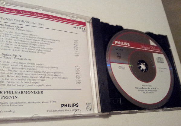 Dvořák*, Wiener Philharmoniker, André Previn : Slavonic Dances Complete (CD, Album)