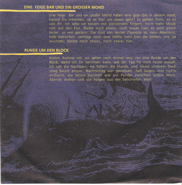 Deux Baleines Blanches : Eine Feige Bar Und Ein Großer Mond (7", EP)