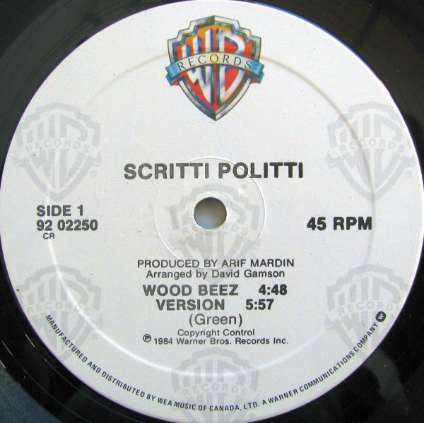 Scritti Politti : Wood Beez / Absolute (12", Maxi)