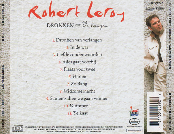 Robert Leroy : Dronken Van Verlangen (CD, Album)