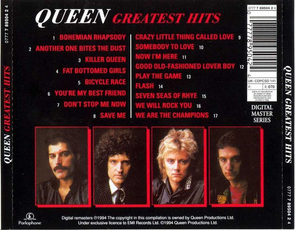 Queen : Greatest Hits (CD, Comp, RE, RM)