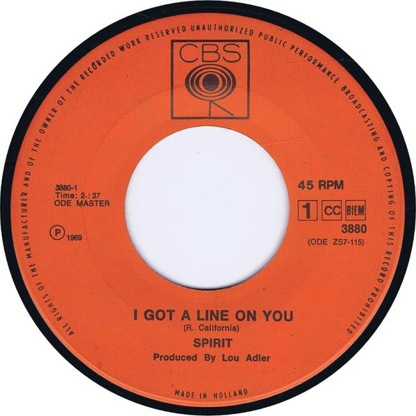 Spirit (8) : I Got A Line On You (7")