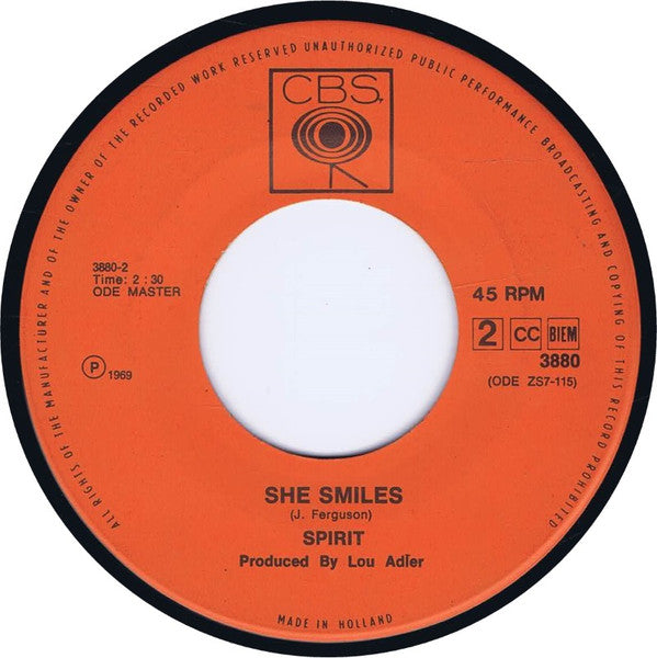 Spirit (8) : I Got A Line On You (7")