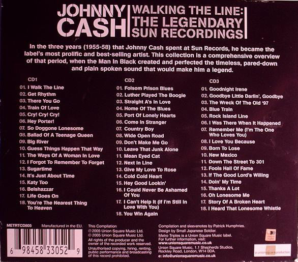 Johnny Cash : Walking The Line: The Legendary Sun Recordings (3xCD, Comp, Box)