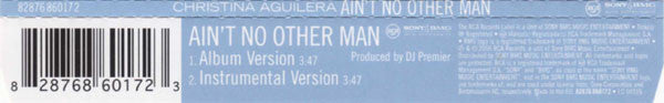 Christina Aguilera : Ain't No Other Man (CD, Single)