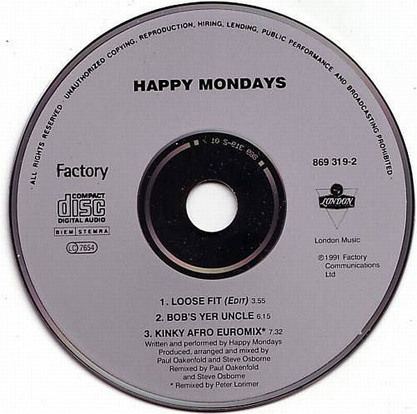 Happy Mondays : Loose Fit (CD, Single)