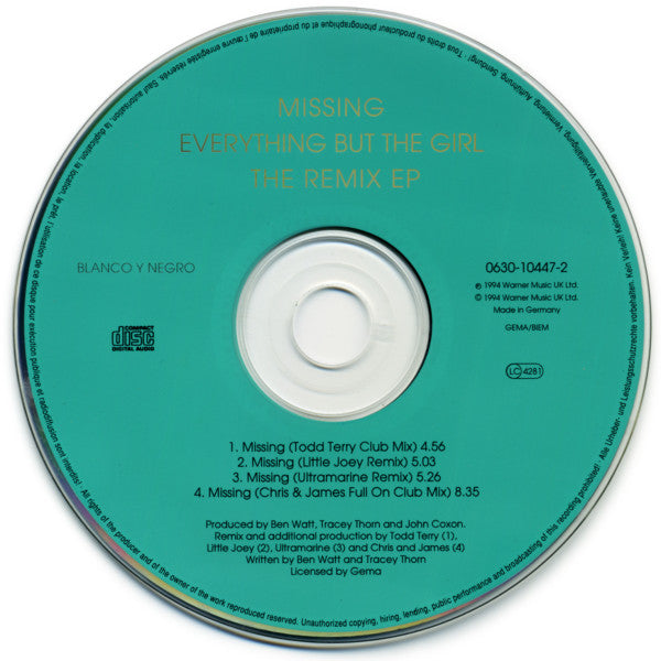 Everything But The Girl : Missing (The Remix EP) (CD, EP)