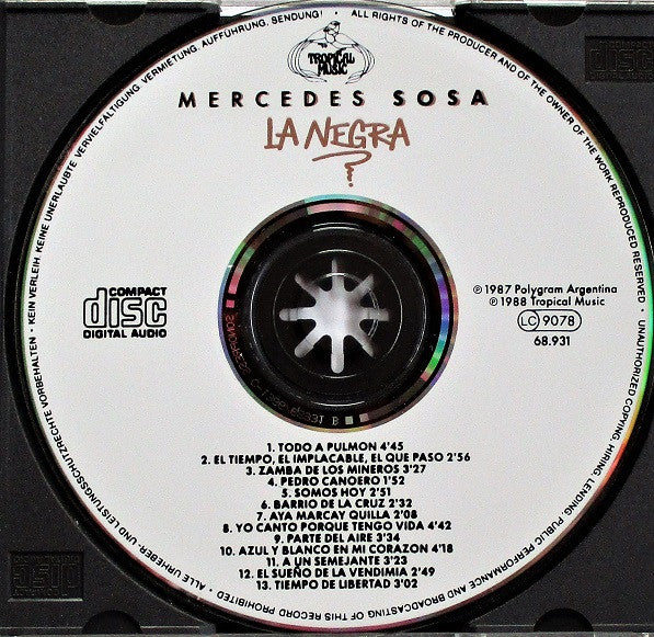 Mercedes Sosa : La Negra (CD, Album, Comp)