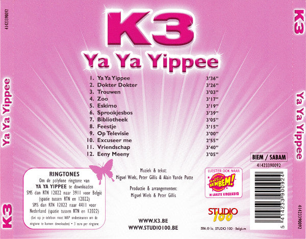 K3 : Ya Ya Yippee (CD, Album)