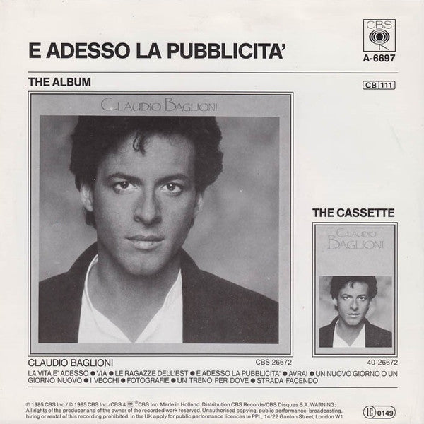 Claudio Baglioni : Strada Facendo (7")