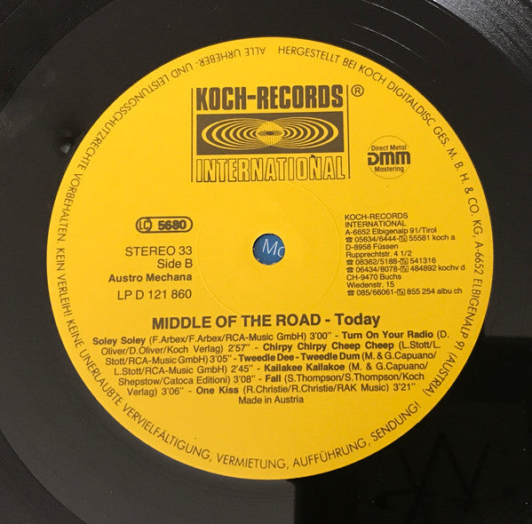 Middle Of The Road : Today (LP, Album)