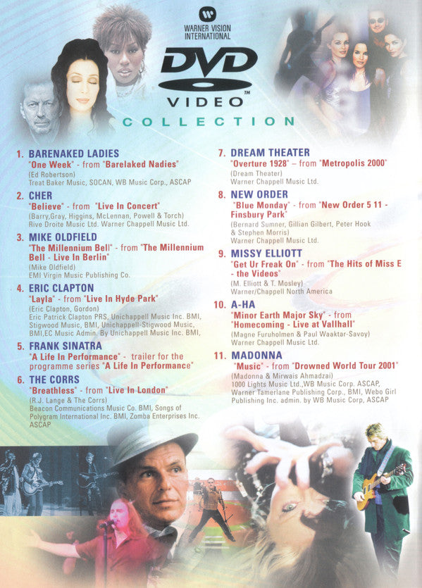 Various : Warner Vision International DVD Video Collection (DVD, Promo, NTSC)