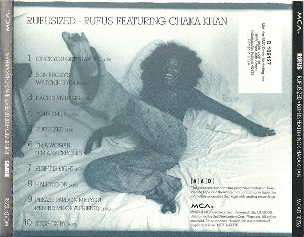 Rufus & Chaka Khan : Rufusized (CD, Album, Club, RE)