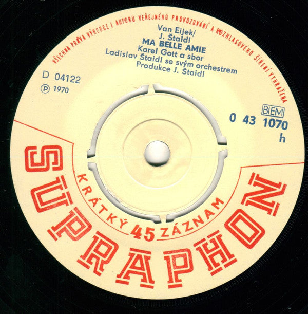 Karel Gott : El Condor Pasa / Ma Belle Amie (7", Mono)