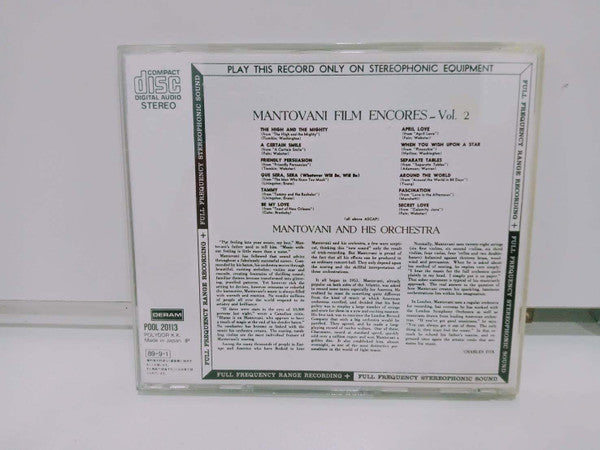 Mantovani And His Orchestra : Mantovani Film Encores Vol. 2 (CD, Album)
