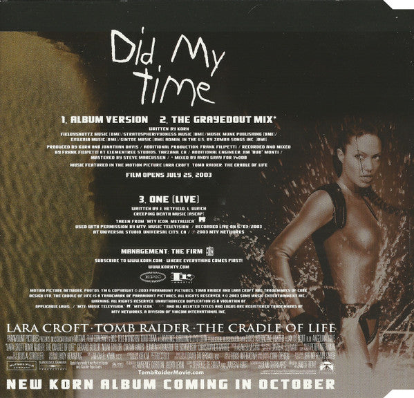 Korn : Did My Time (CD, Single)