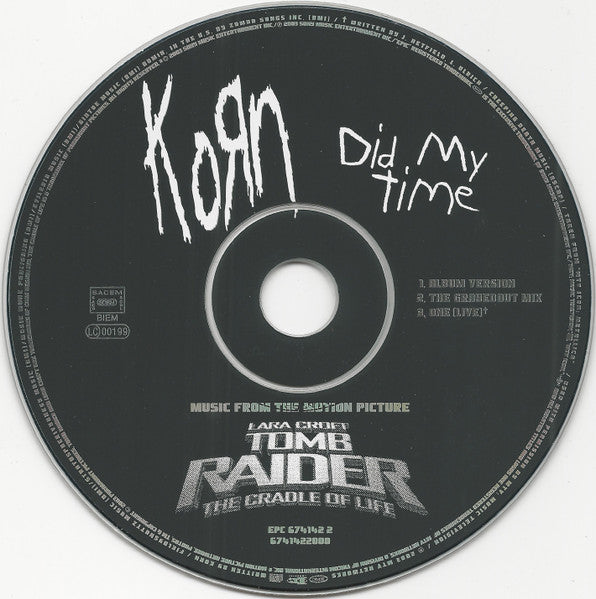 Korn : Did My Time (CD, Single)