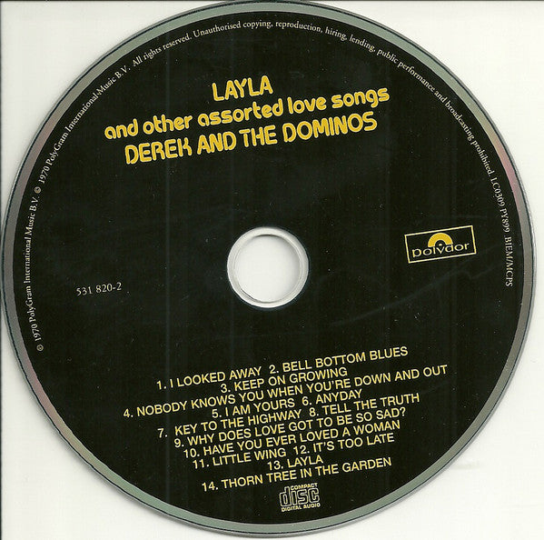 Derek & The Dominos : Layla And Other Assorted Love Songs (CD, Album, RM)