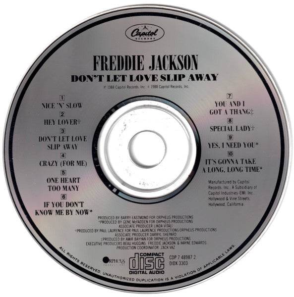 Freddie Jackson : Don't Let Love Slip Away (CD, Album)