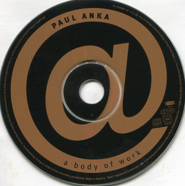 Paul Anka : A Body Of Work (CD, Album)