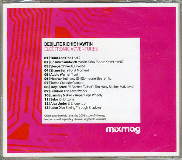 Richie Hawtin : Electronic Adventures (CD, Mixed)