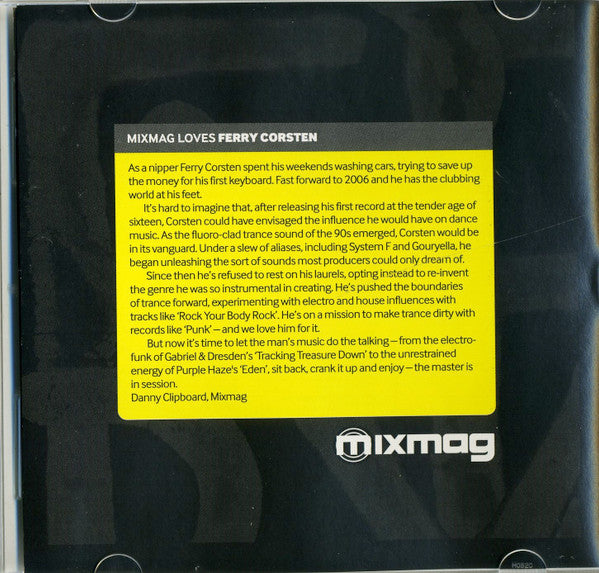 Ferry Corsten : Mixmag Presents Ferry Corsten (CD, Mixed)