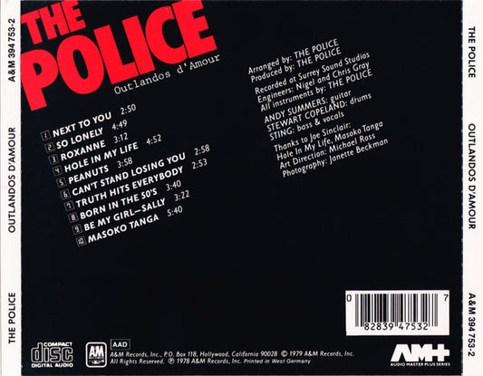 The Police : Outlandos D'Amour (CD, Album, RE)