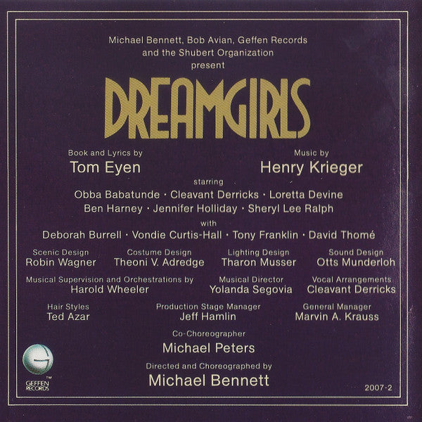 "Dreamgirls" Original Broadway Cast : Dreamgirls Original Broadway Cast Album (CD)
