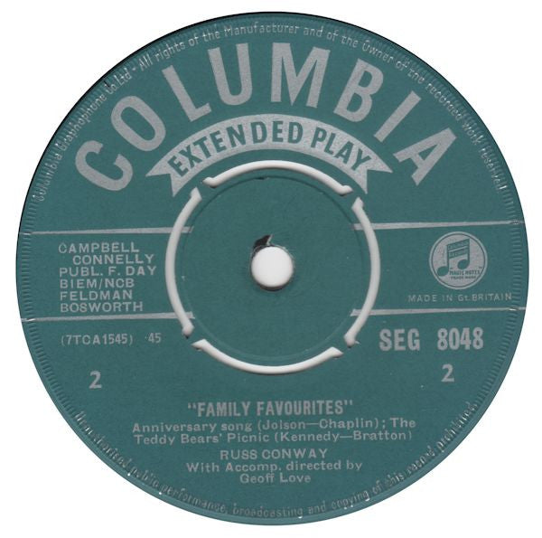 Russ Conway : Family Favourites (7", EP, Mono)