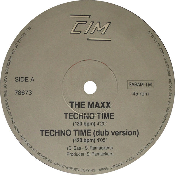 The Maxx : Techno Time (12")