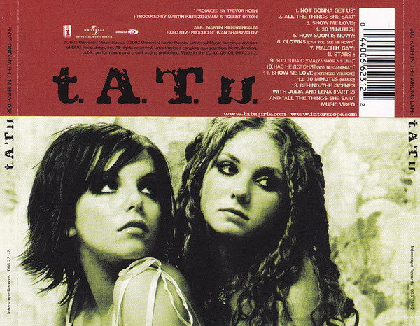 t.A.T.u. : 200 KM/H In The Wrong Lane (CD, Album, Enh)