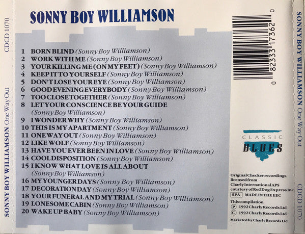 Sonny Boy Williamson (2) : One Way Out (CD, Comp, RE)