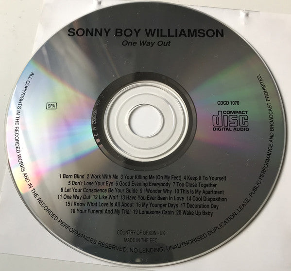 Sonny Boy Williamson (2) : One Way Out (CD, Comp, RE)