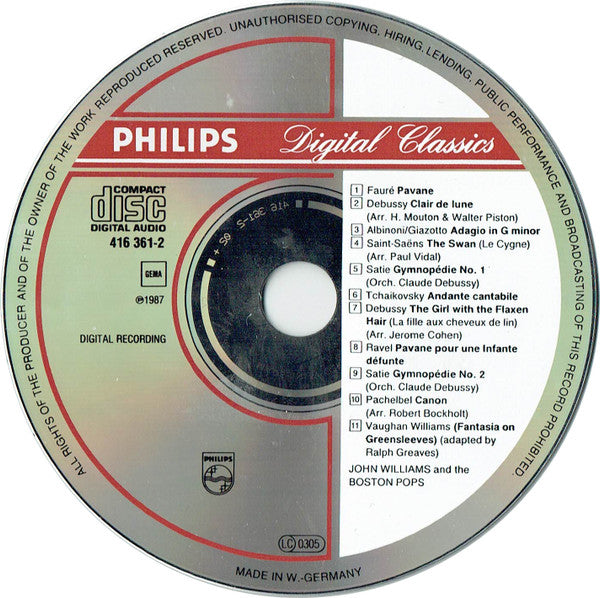 John Williams (4) & Boston Pops Orchestra : Pops In Love (CD, Album)