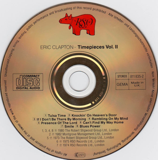 Eric Clapton : Timepieces Vol. II - 'Live' In The Seventies (CD, Comp, RE)